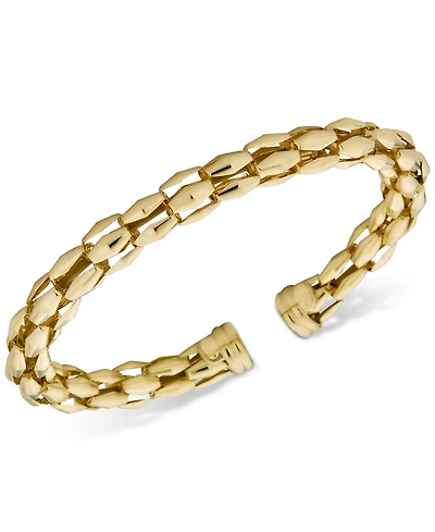 Turbo Link Bangle Bracelet in 14k Gold-Plated Sterling Silver