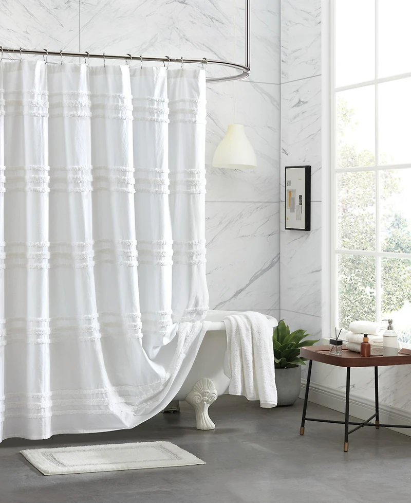 Dkny Chenille Stripe Shower Curtain, 72" x