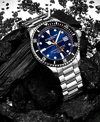 Men's Swiss Automatic Silver-Tone Stainless Steel Bracelet Watch 42mm