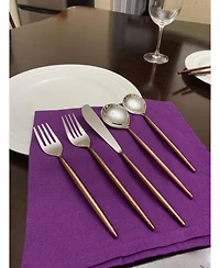 Vibhsa 20 Piece Flatware Set, Service for 4 (Hammered Handle)