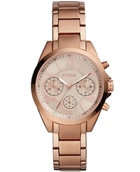 Fossil Women's Modern Courier Chronograph Rose Gold Stainless Steel Watch 36mm
