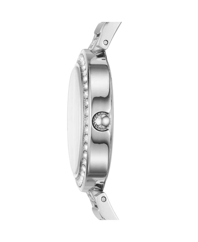 Fossil Women's Karli Three Hand Stainless Steel Silver-Tone Watch 34mm