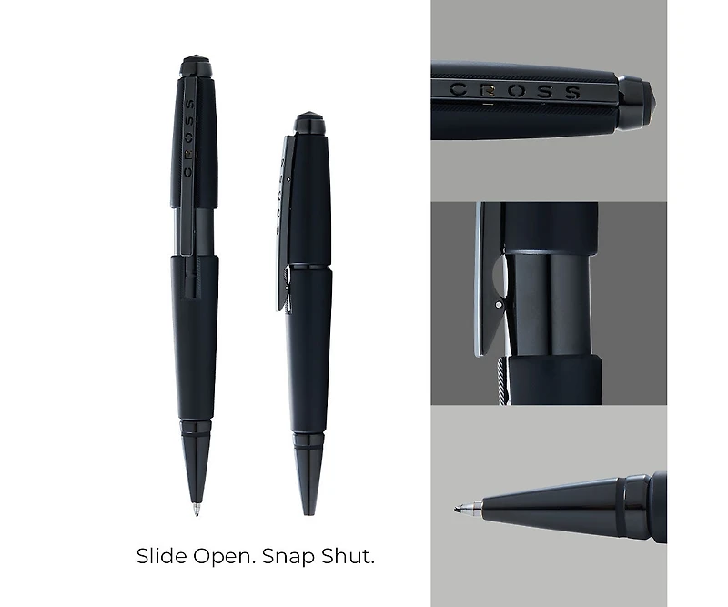 A.t. Cross Edge Matte Black Rollerball Pen