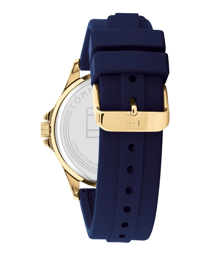 Tommy Hilfiger Men's Blue Silicone Strap Watch 44mm