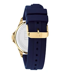 Tommy Hilfiger Men's Blue Silicone Strap Watch 44mm