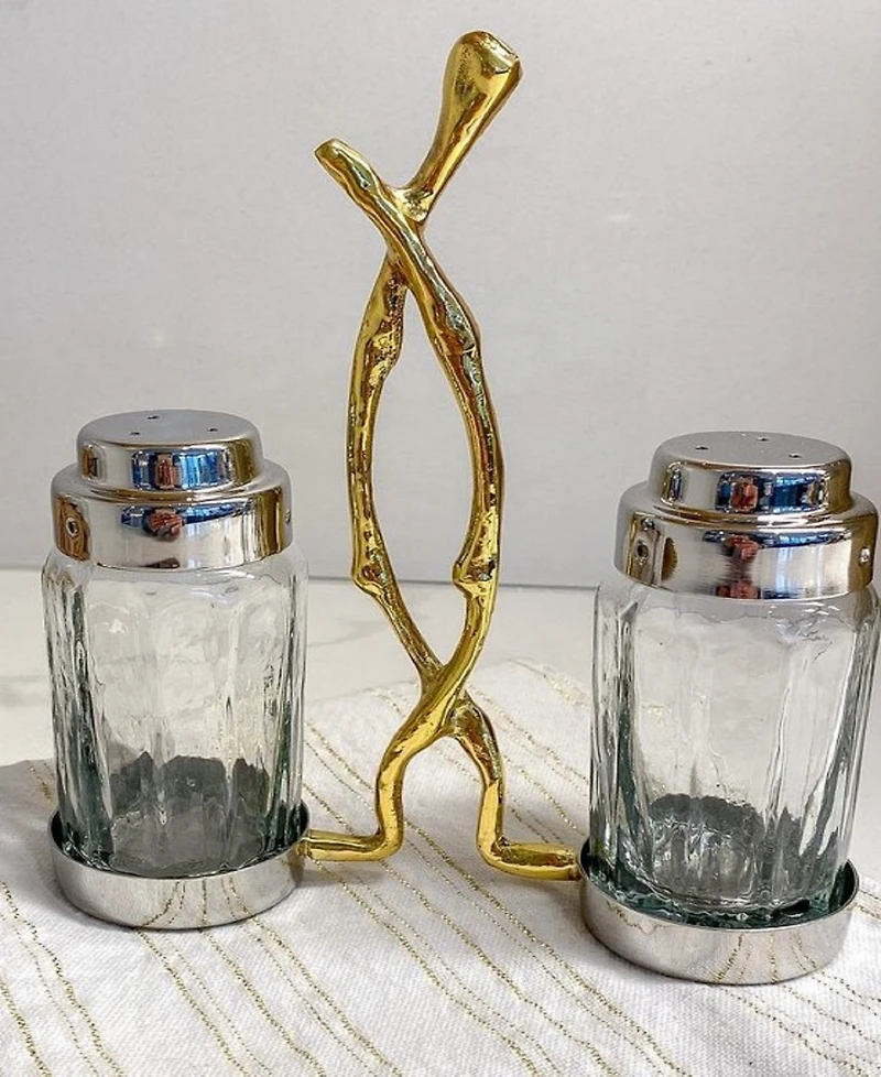 4" Salt and Pepper Set with Twig Design