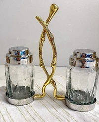 4" Salt and Pepper Set with Twig Design