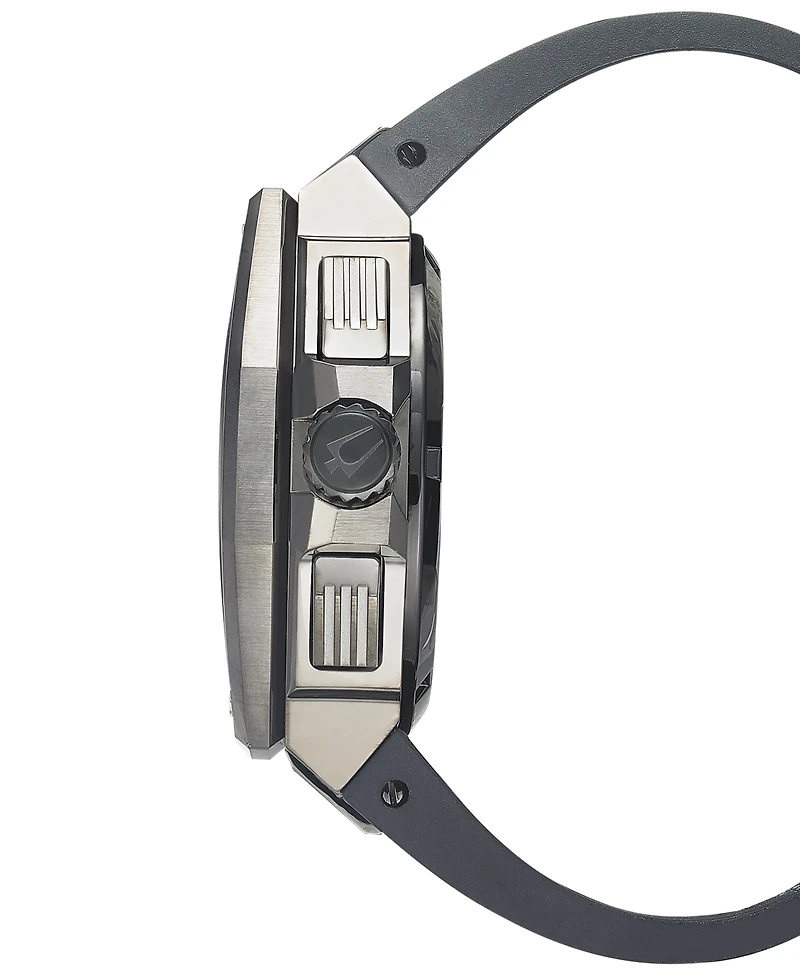 Bulova Men's Precisionist X Black Epdm Rubber Strap Watch 44.5mm