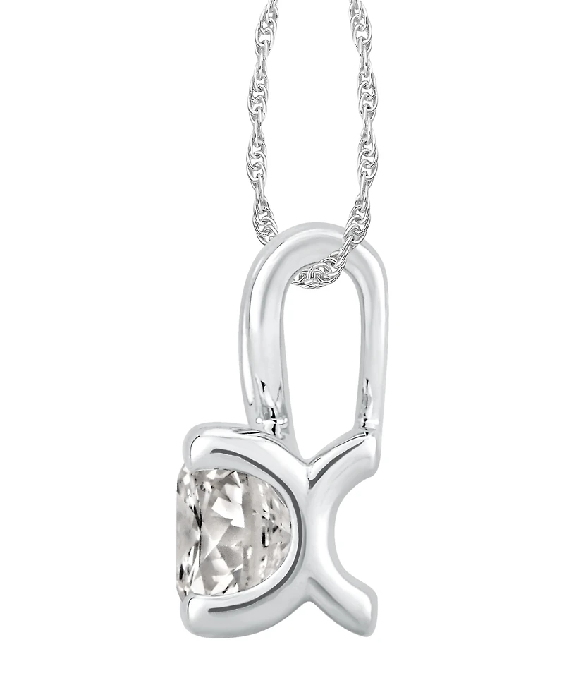 Gia Certified Diamond Solitaire 18" Pendant Necklace (1 1/2 ct. t.w.) in 14K White Gold