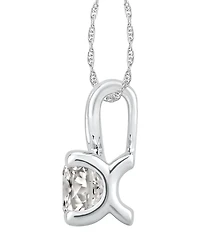 Gia Certified Diamond Solitaire 18" Pendant Necklace (1 1/2 ct. t.w.) in 14K White Gold