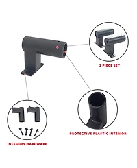 Sunny Health & Fitness Bar Holder Attachment for Power Racks and Cages - Barbell Storage, Impact Resistant Coating, Sf-XFA003