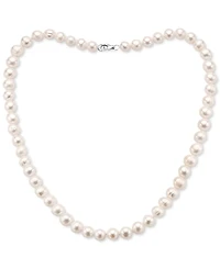 Effy White Cultured Freshwater Pearl (7 mm) 18" Statement Necklace (Also in Gray, Pink, & Multicolor Cultured Freshwater Pearl)