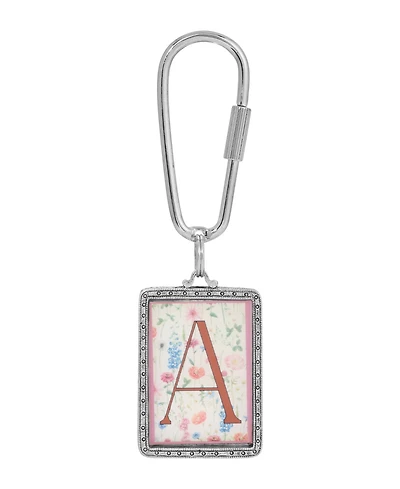 2028 Initial A-z Floral Key Fob