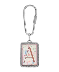 2028 Initial A-z Floral Key Fob