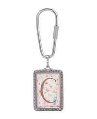 2028 Initial A-z Floral Key Fob