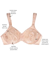 Wacoal Women's Awareness Full Figure Seamless Underwire Bra 85567, Up To I Cup