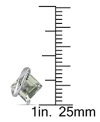 Green Quartz (2 1/4 ct. t.w.) Sterling Silver, Stud Earrings