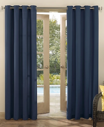 Sailor Indoor/Outdoor Uv Protectant Room Darkening Grommet Curtain Panel