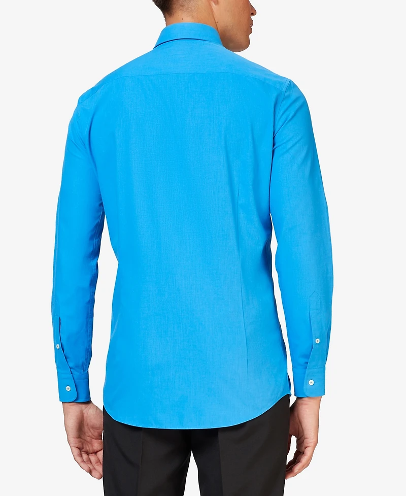 OppoSuits Men's Shirt - Long Sleeved Magic Mint Dress Pastel Green Formal Clothing