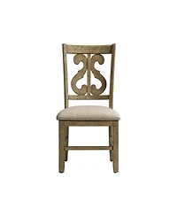 Picket House Furnishings Stanford Wooden Swirl Back Side Chair Set