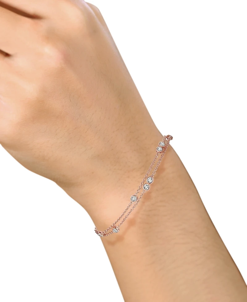 Diamond Bezel Multi-Layer Chain Bracelet (1/10 ct. t.w.) in Sterling Silver, 14k Gold-Plated Sterling Silver or 14k Rose Gold-Plated Sterling Silver