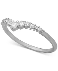Giani Bernini Cubic Zirconia Graduated V Ring in Sterling Silver, Created for Macy's