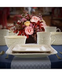 Elama Lotus 16 Pc. Dinnerware Set, Service for 4