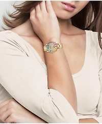 Coach Women's Preston Rainbow Gold-Tone Bracelet Watch 36mm