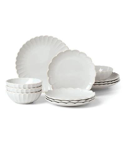Lenox French Perle Scallop 12 Pc. Dinnerware Set, Service for 4