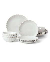 Lenox French Perle Scallop 12 Pc. Dinnerware Set, Service for 4