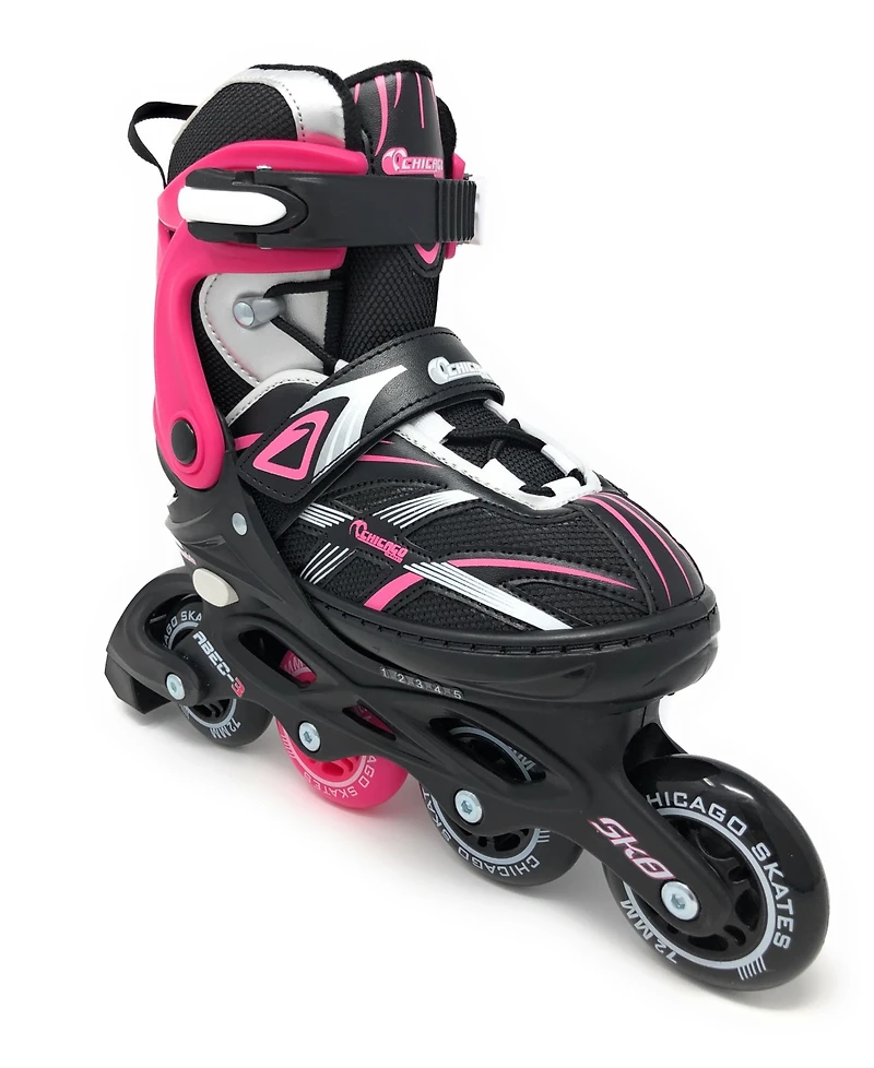 Chicago Skates Girls Adjustable Inline Skates - Size M (J13-4)