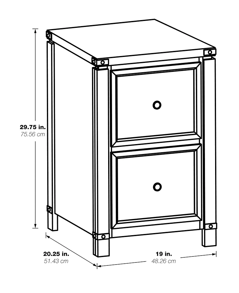 Osp Home Furnishings Baton Rouge 2 Drawer File Cabinet