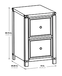 Osp Home Furnishings Baton Rouge 2 Drawer File Cabinet