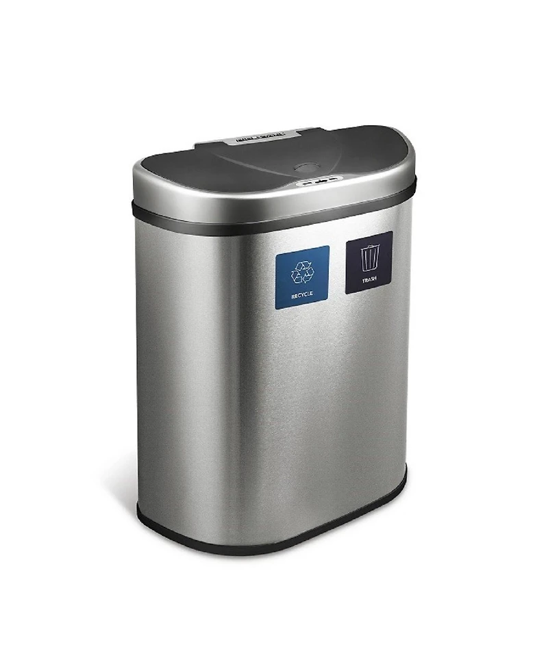 Ninestars Automatic Touchless Motion Sensor Semi-Round Trash Can