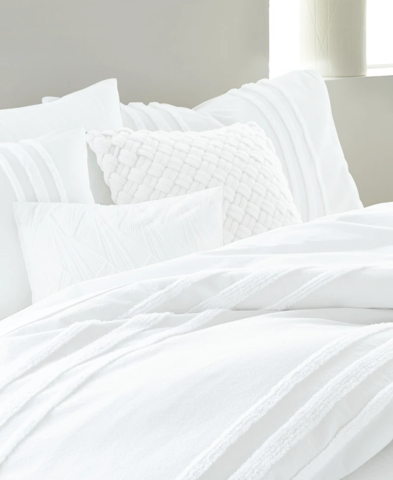 Dkny Chenille Stripe 3-Pc. Comforter Set, King