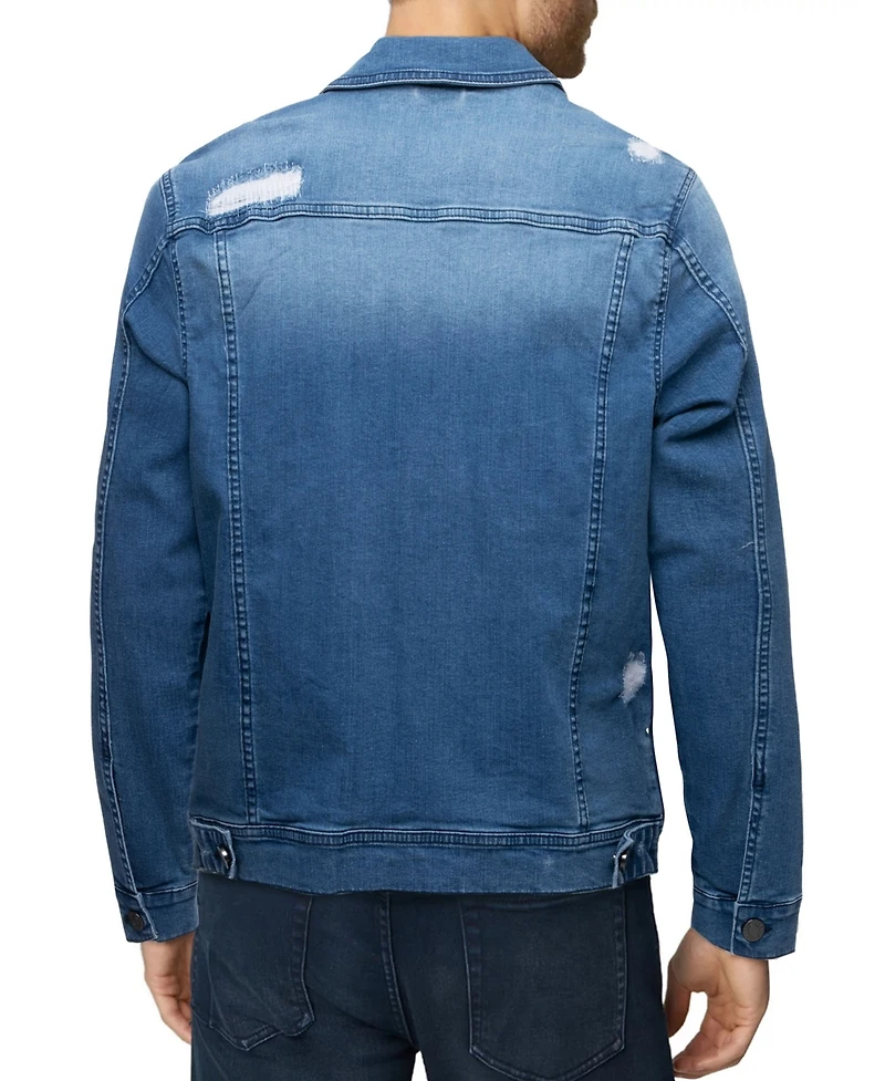 X-Ray Men's Slim Washed Denim Jacket