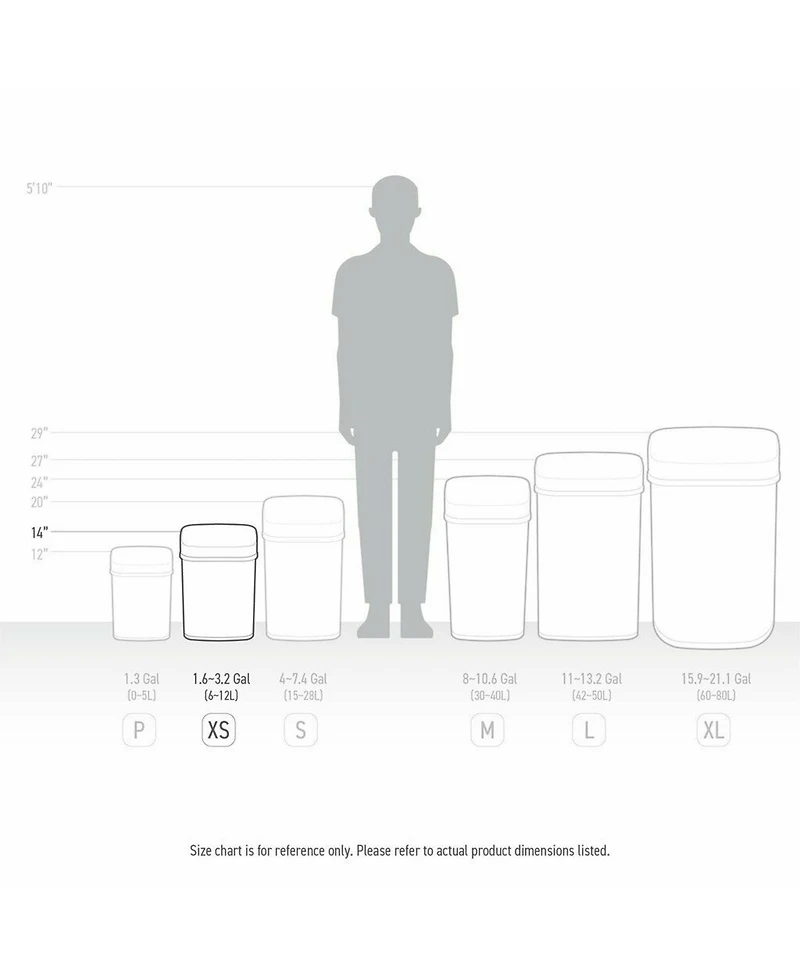 Ninestars Rectangular Motion Sensor Trash Can 3.2 Gallon Stainless Steel