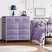 Sorbus 9 Drawers Dresser - Furniture Storage for Bedroom, Closet, Office Organization - Steel Frame, Wood Top, Fabric Bins