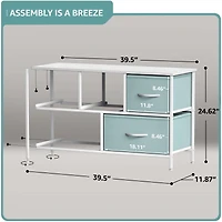 Sorbus 5 Drawers Dresser- Storage Unit with Steel Frame, Wood Top, Fabric Bins - for Bedroom, Closet