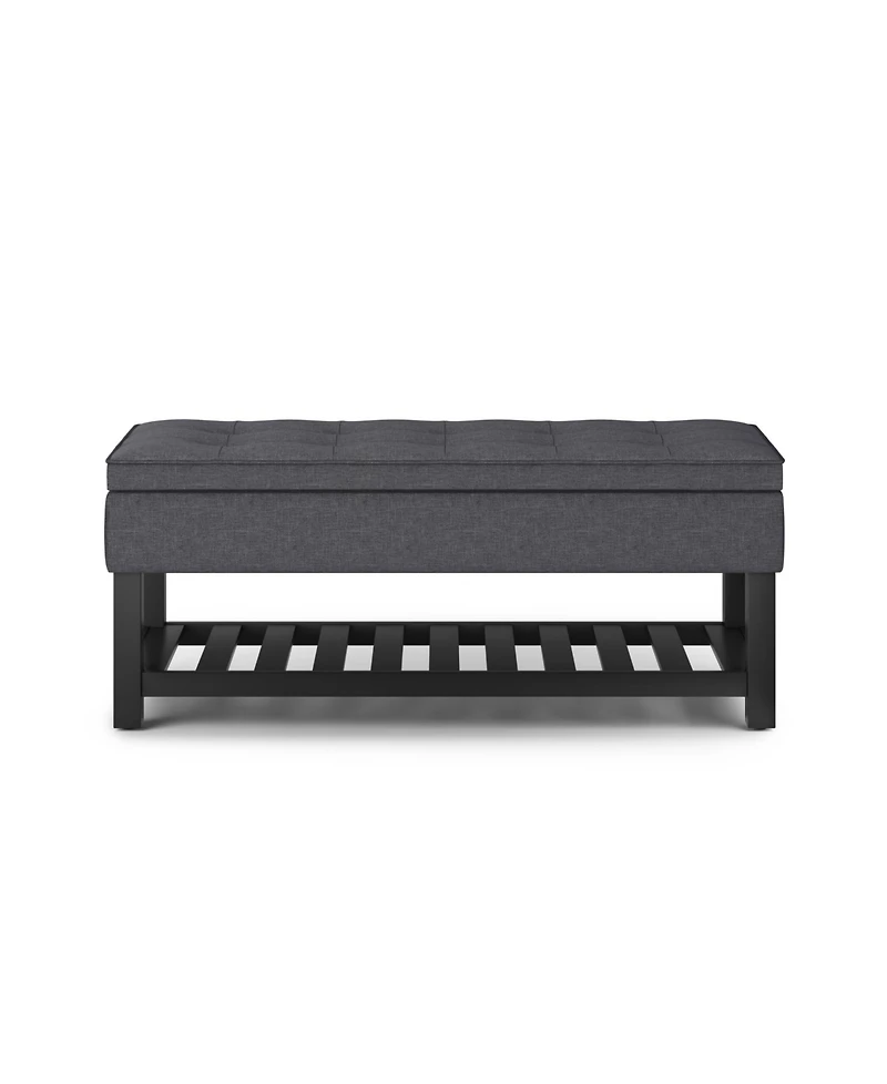 Cosmopolitan Storage Ottoman Bench with Open Bottom