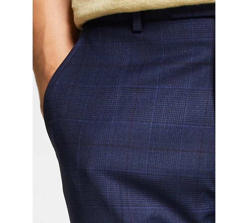 Bar Iii Men's Skinny Fit Wrinkle-Resistant Wool-Blend Suit Separate Pant, Created for Macy's - Close Out!