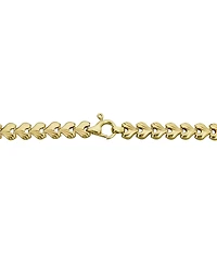 Diamond Heart 17" Heart Link Necklace (5/8 ct. t.w.) in 14k Gold-Plated Sterling Silver