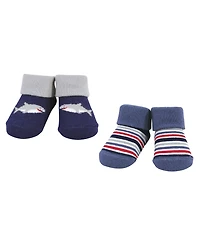 Hudson Baby Boys Essential 5-Piece Bib & Sock Collection