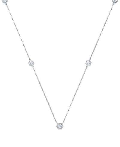 Portfolio by De Beers Forevermark Diamond Honeycomb Station Statement Necklace (7/8 ct. t.w.) in 14k White or Yellow Gold, 16" + 2" extender
