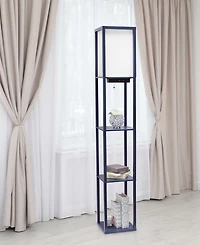 Simple Designs Floor Lamp Etagere Organizer Storage Shelf
