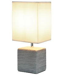 Simple Designs Petite Stone Table Lamp with Shade