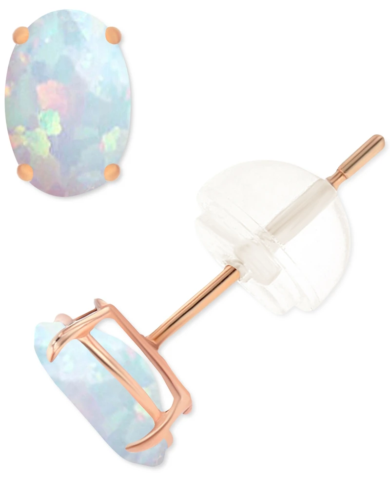 Lab-Created Opal Stud Earrings (3/8 ct. t.w.) Sterling Silver