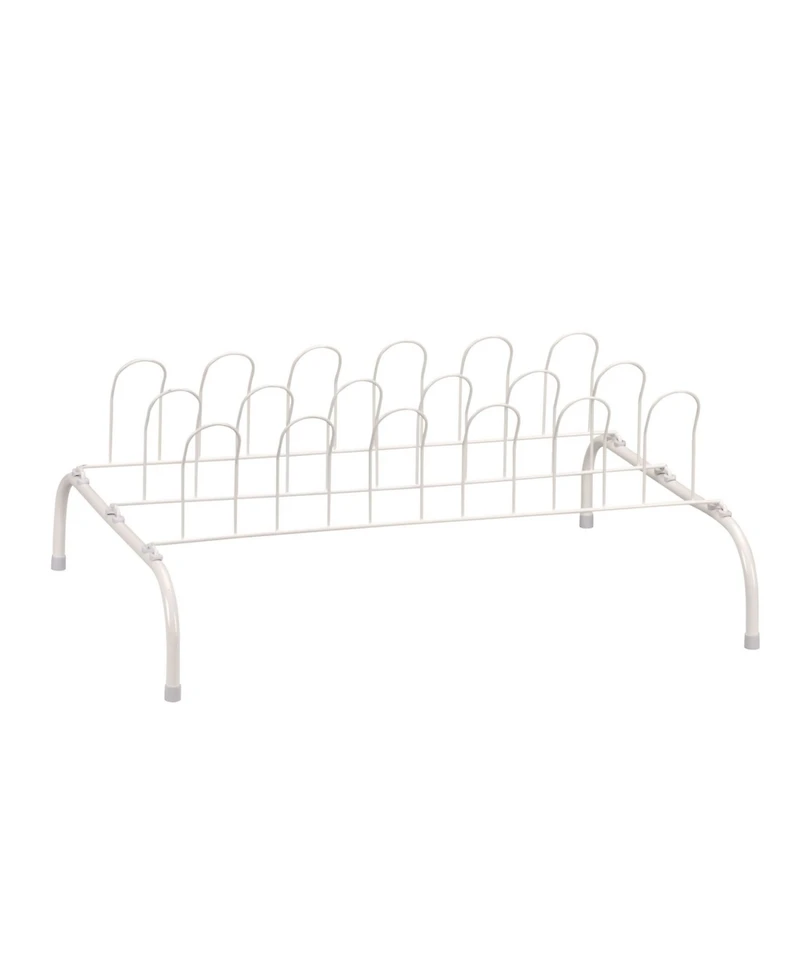Household Essentials 9-Pair Metal Wire Shoe Rack