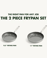 GreenPan Chatham Stainless Ceramic Nonstick 2-Pc. Frypan Set