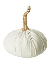 Glitzhome Set of 3 Velvet-textured Pumpkins